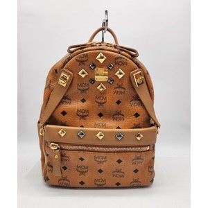 ❤️SOLD❤️MCM Studded Dual Stark  Backpack 366MCMXEJ